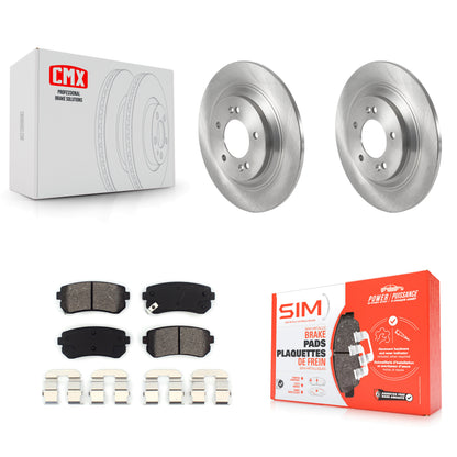 [Arrière] Kit de Disque et plaquette (semi-métallique) de frein pour 2017 Kia Cadenza Limited Technology avec Manual Parking K8S-103570