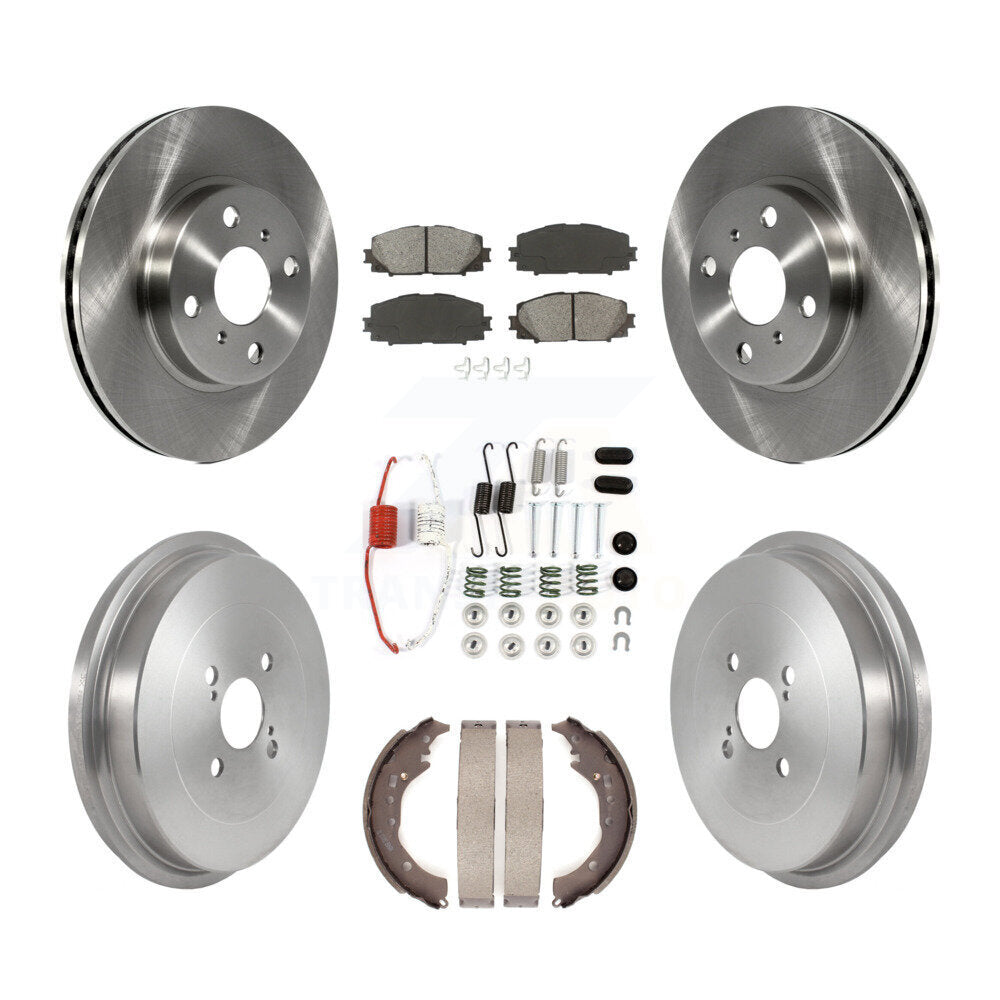 [Avant + Arrière] Kit de Disque et plaquette (semi-métallique) de frein pour Toyota Prius C Scion iQ K8S-103582