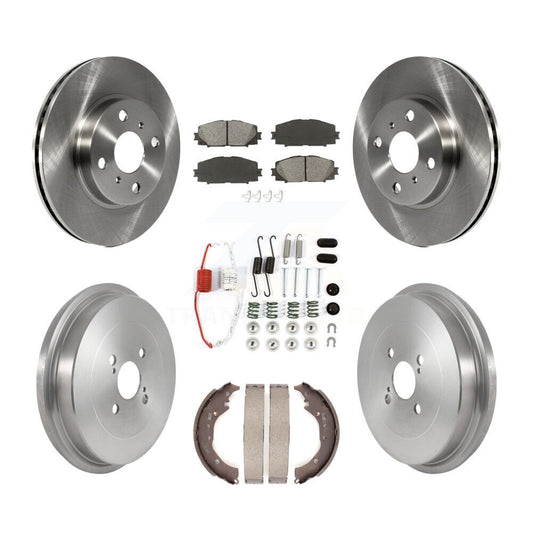 [Avant + Arrière] Kit de Disque et plaquette (semi-métallique) de frein pour Toyota Prius C Scion iQ K8S-103582