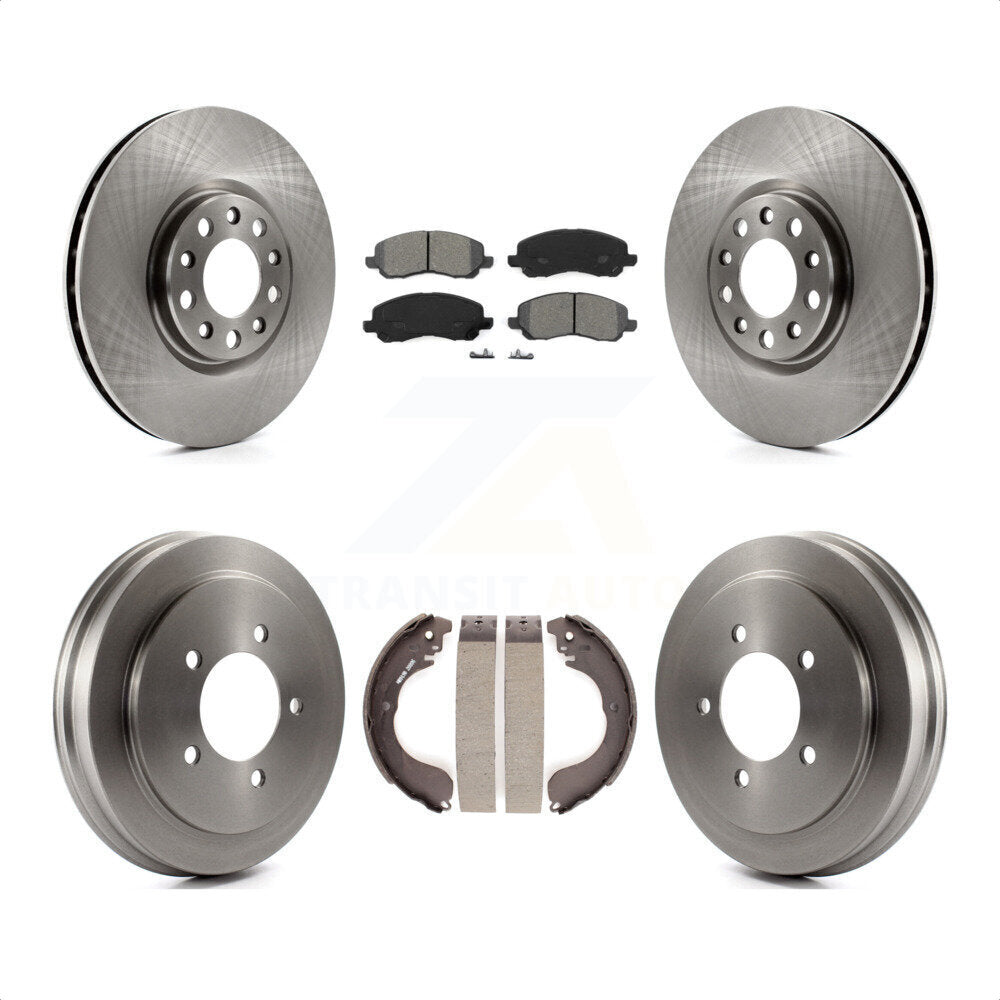 [Avant + Arrière] Kit de Disque et plaquette (semi-métallique) de frein pour 2017 Jeep Compass avec 305mm Diameter Rotor K8S-103585 par Transit Auto