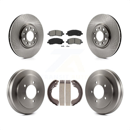[Avant + Arrière] Kit de Disque et plaquette (semi-métallique) de frein pour 2017 Jeep Compass avec 305mm Diameter Rotor K8S-103585 par Transit Auto