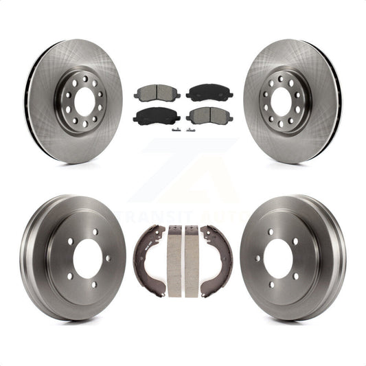 [Avant + Arrière] Kit de Disque et plaquette (semi-métallique) de frein pour 2017 Jeep Compass avec 305mm Diameter Rotor K8S-103585 par Transit Auto