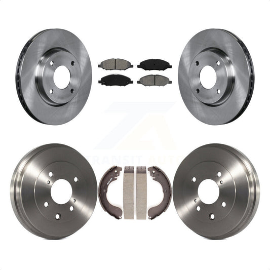 [Avant + Arrière] Kit de Disque et plaquette (semi-métallique) de frein pour 2008 Nissan Versa 4-Wheel ABS K8S-103586 par Transit Auto