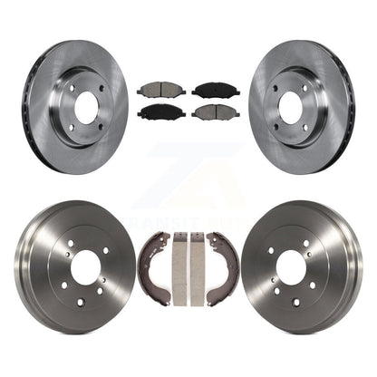 [Avant + Arrière] Kit de Disque et plaquette (semi-métallique) de frein pour 2008 Nissan Versa 4-Wheel ABS K8S-103586