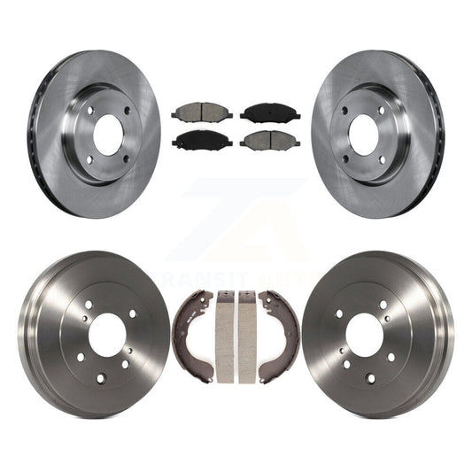 [Avant + Arrière] Kit de Disque et plaquette (semi-métallique) de frein pour 2008 Nissan Versa 4-Wheel ABS K8S-103586