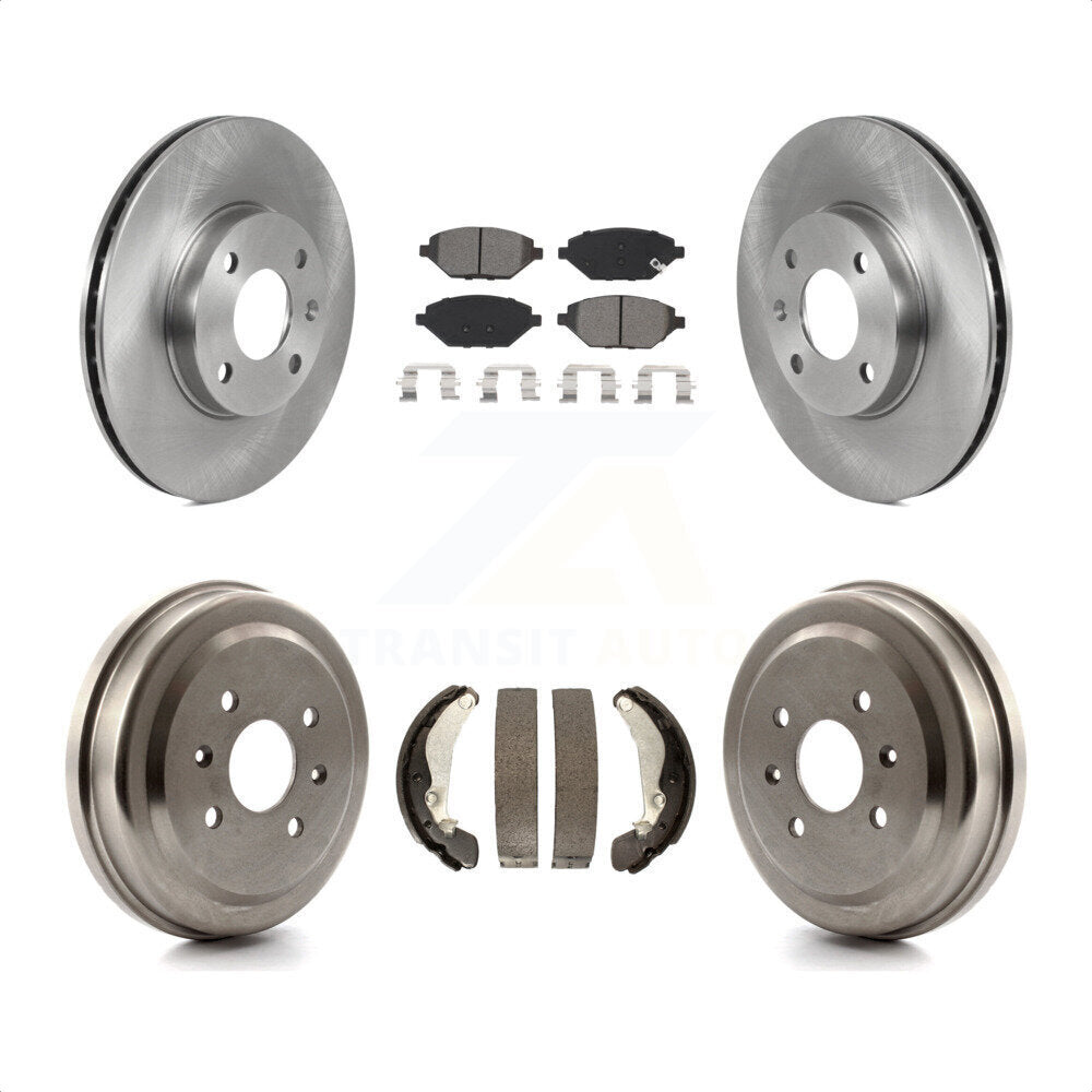 [Avant + Arrière] Kit de Disque et plaquette (semi-métallique) de frein pour 2016-2021 Chevrolet Spark K8S-103587 par Transit Auto