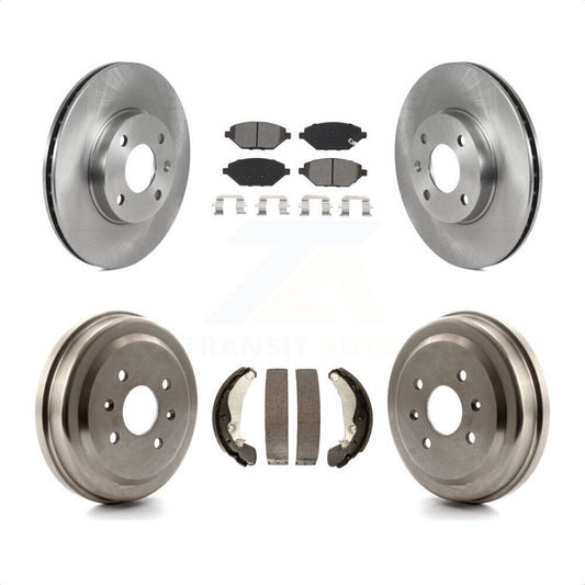 [Avant + Arrière] Kit de Disque et plaquette (semi-métallique) de frein pour 2016-2021 Chevrolet Spark K8S-103587 par Transit Auto