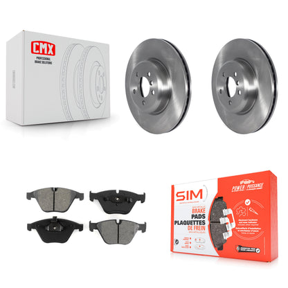 [Avant] Kit de Disque et plaquette (semi-métallique) de frein pour 2012 BMW 335i Convertible Coupe avec Blue Painted Calipers K8S-103591