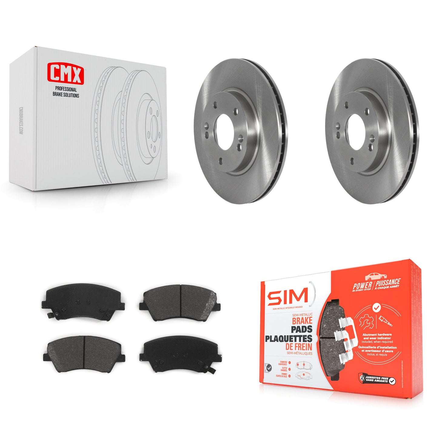 [Avant] Kit de Disque et plaquette (semi-métallique) de frein pour Kia Niro Hyundai Ioniq K8S-103593