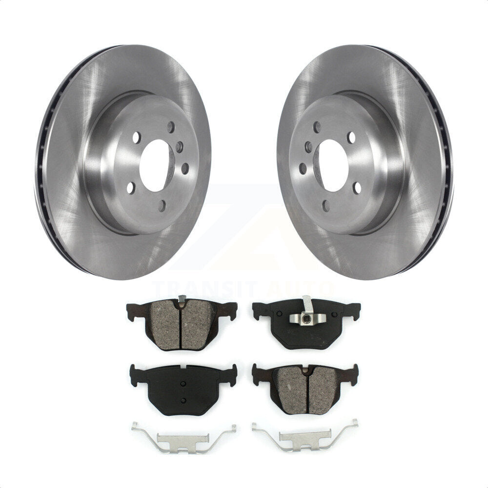 [Arrière] Kit de Disque et plaquette (semi-métallique) de frein pour 2013 BMW 335i Convertible Coupe avec Blue Painted Calipers K8S-103607 par Transit Auto