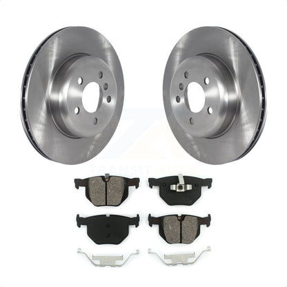 [Arrière] Kit de Disque et plaquette (semi-métallique) de frein pour 2013 BMW 335i Convertible Coupe avec Blue Painted Calipers K8S-103607 par Transit Auto