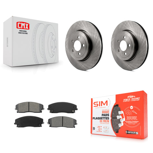 [Avant] Kit de Disque et plaquette (semi-métallique) de frein pour 2015-2018 Dodge Charger RWD avec 3.6L avec 345mm Diameter Rotor K8S-103631