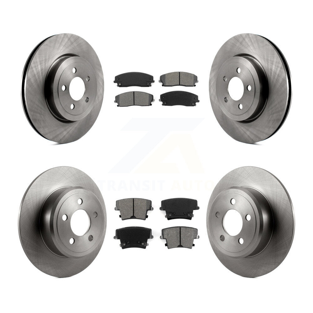 [Avant + Arrière] Kit de Disque et plaquette (semi-métallique) de frein pour 2015-2018 Dodge Charger RWD avec 3.6L avec 345mm Diameter Rotor K8S-103632