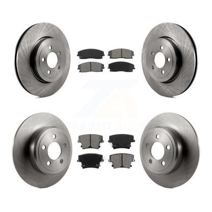 [Avant + Arrière] Kit de Disque et plaquette (semi-métallique) de frein pour 2015-2018 Dodge Charger RWD avec 3.6L avec 345mm Diameter Rotor K8S-103632