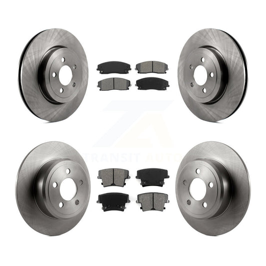 [Avant + Arrière] Kit de Disque et plaquette (semi-métallique) de frein pour 2015-2018 Dodge Charger RWD avec 3.6L avec 345mm Diameter Rotor K8S-103632
