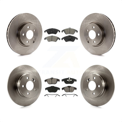 [Avant + Arrière] Kit de Disque et plaquette (semi-métallique) de frein pour 2011-2012 Mercedes-Benz C300 avec 322mm Diameter Rotor K8S-103633 par Transit Auto