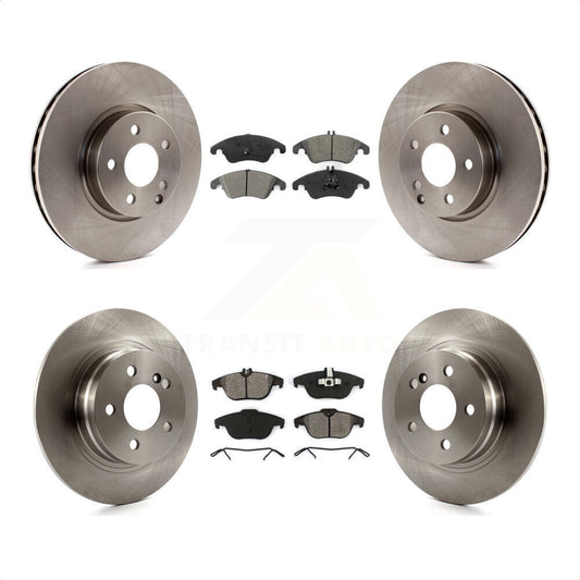 [Avant + Arrière] Kit de Disque et plaquette (semi-métallique) de frein pour 2011-2012 Mercedes-Benz C300 avec 322mm Diameter Rotor K8S-103633 par Transit Auto
