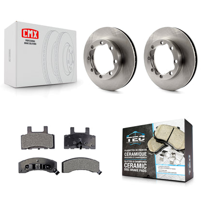 [Avant] Kit de Disque et plaquette (céramique) de frein pour Chevrolet K2500 Dodge Ram 2500 K1500 Suburban Tahoe GMC K3500 K8T-100010