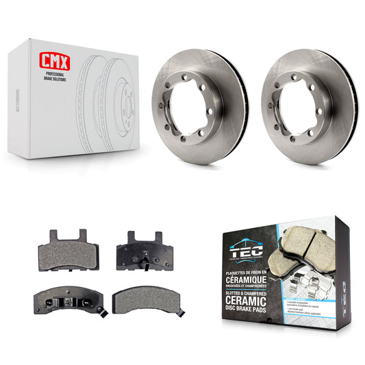 [Avant] Kit de Disque et plaquette (céramique) de frein pour Chevrolet K2500 Dodge Ram 2500 K1500 Suburban Tahoe GMC K3500 K8T-100010