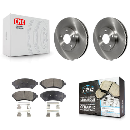 [Avant] Kit de Disque et plaquette (céramique) de frein pour Chevrolet Buick Impala LeSabre Cadillac DeVille Monte Carlo Park Avenue Pontiac Bonneville Oldsmobile Eldorado Aurora Intrigue Riviera K8T-100014