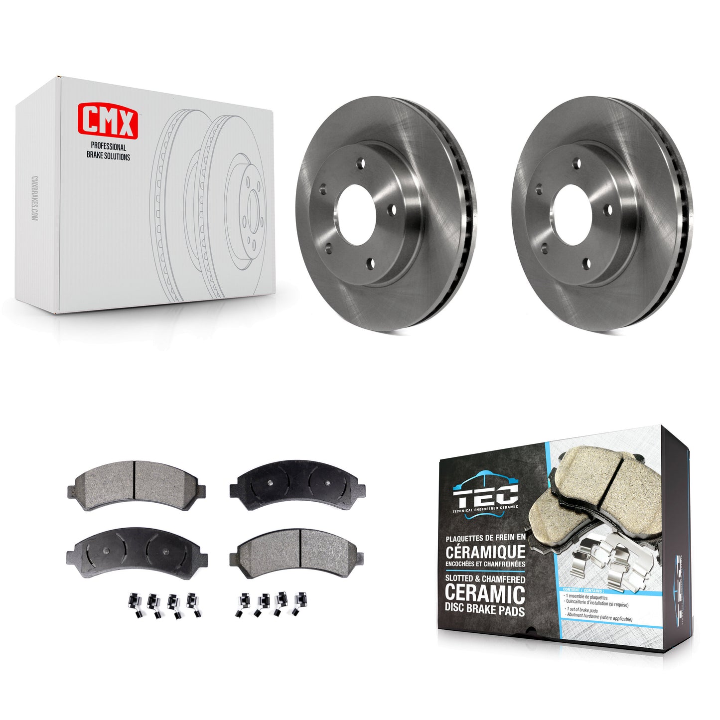 [Avant] Kit de Disque et plaquette (céramique) de frein pour Chevrolet S10 Blazer GMC Sonoma Jimmy Oldsmobile Bravada Isuzu Hombre K8T-100017