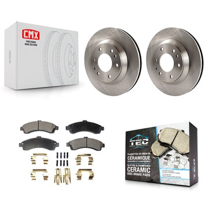 [Avant] Kit de Disque et plaquette (céramique) de frein pour Chevrolet Trailblazer GMC Envoy Buick Rainier Oldsmobile Bravada Isuzu Ascender K8T-100025