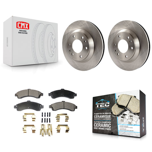 [Avant] Kit de Disque et plaquette (céramique) de frein pour Chevrolet Trailblazer GMC Envoy Buick Rainier Oldsmobile Bravada Isuzu Ascender K8T-100025