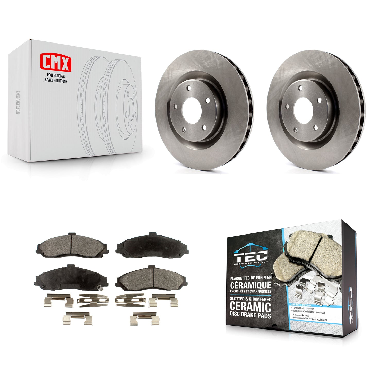 [Avant] Kit de Disque et plaquette (céramique) de frein pour Chevrolet Corvette Cadillac XLR K8T-100043