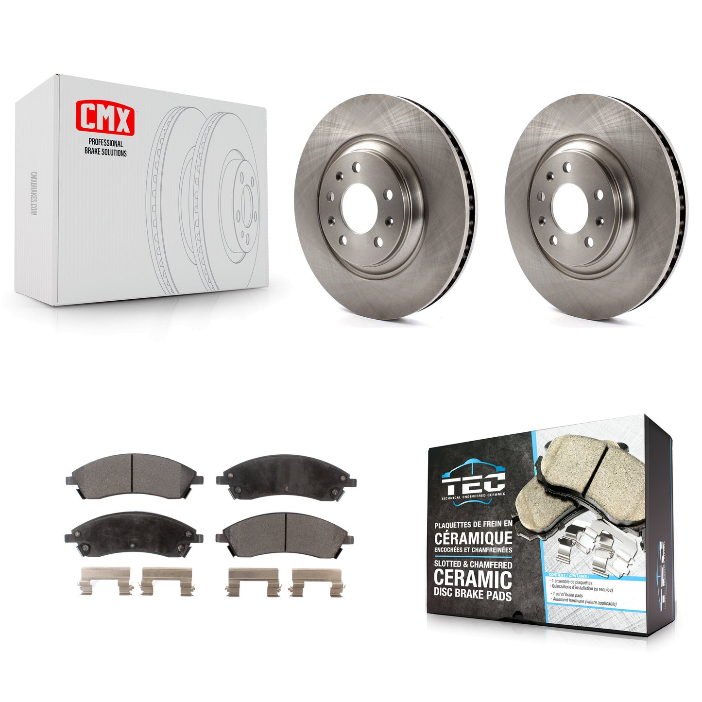 [Avant] Kit de Disque et plaquette (céramique) de frein pour Cadillac CTS STS Pontiac Bonneville K8T-100045