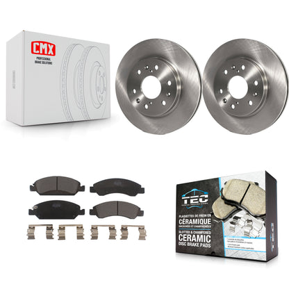 [Avant] Kit de Disque et plaquette (céramique) de frein pour Chevrolet Silverado 1500 GMC Sierra Tahoe Cadillac Yukon Suburban Escalade XL Classic XTS Avalanche ESV Express LD EXT Savana K8T-100047