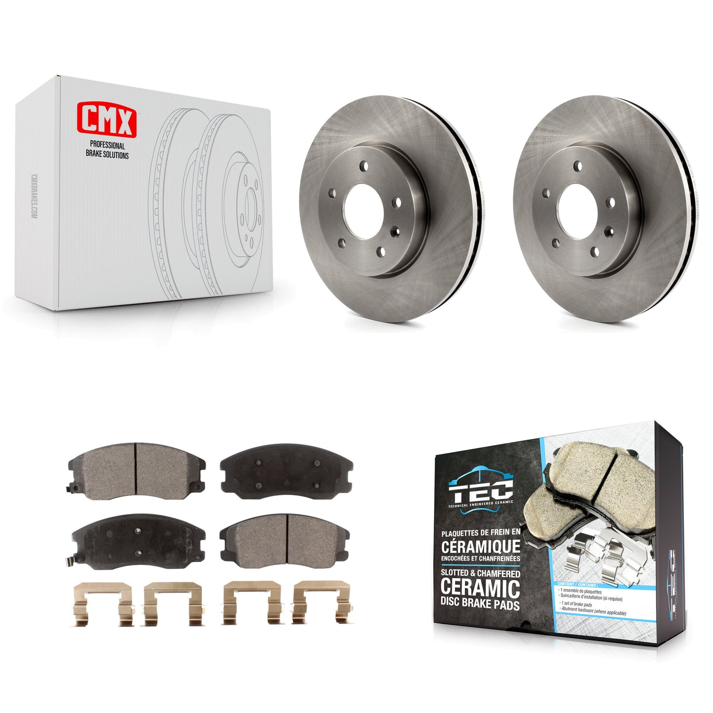[Avant] Kit de Disque et plaquette (céramique) de frein pour Chevrolet Equinox Saturn Vue Captiva Sport Pontiac Torrent Suzuki XL-7 K8T-100062