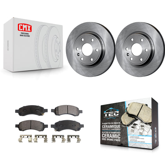 [Avant] Kit de Disque et plaquette (céramique) de frein pour Chevrolet Traverse GMC Acadia Buick Enclave Saturn Outlook Limited K8T-100064