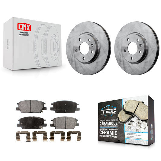 [Avant] Kit de Disque et plaquette (céramique) de frein pour Chevrolet Equinox Malibu GMC Terrain Buick LaCrosse Regal Sportback TourX K8T-100088