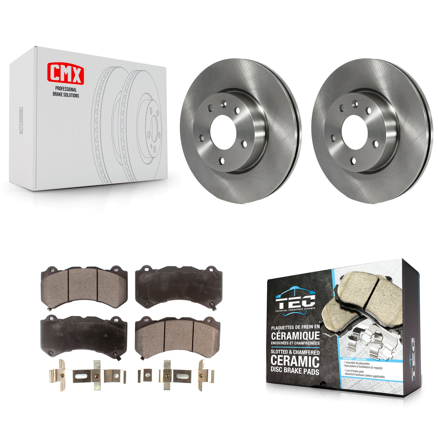 [Avant] Kit de Disque et plaquette (céramique) de frein pour 2017 Cadillac ATS V avec 300mm Diameter Rotor K8T-100090