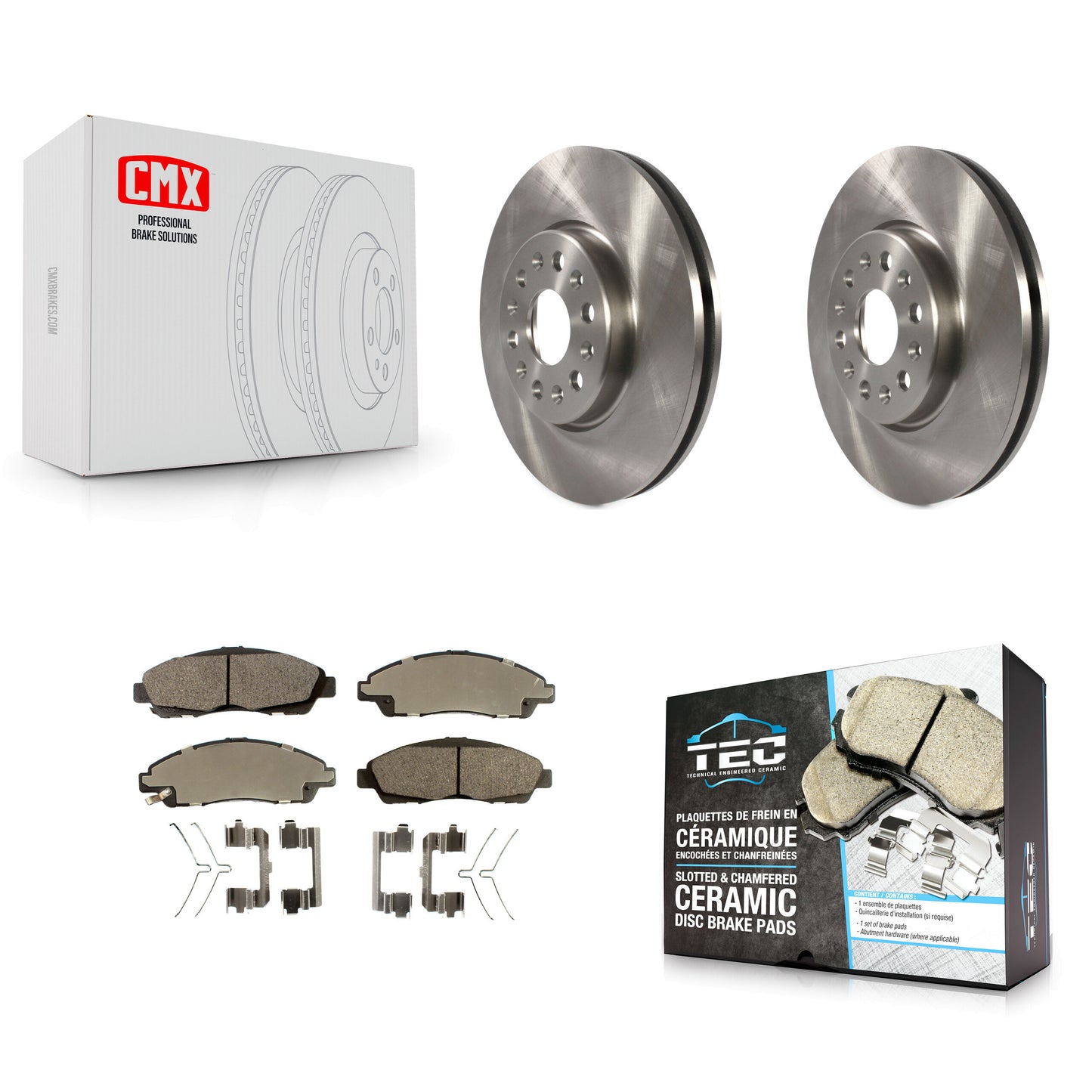 [Avant] Kit de Disque et plaquette (céramique) de frein pour Chevrolet Traverse GMC Acadia Buick Enclave Blazer K8T-100094