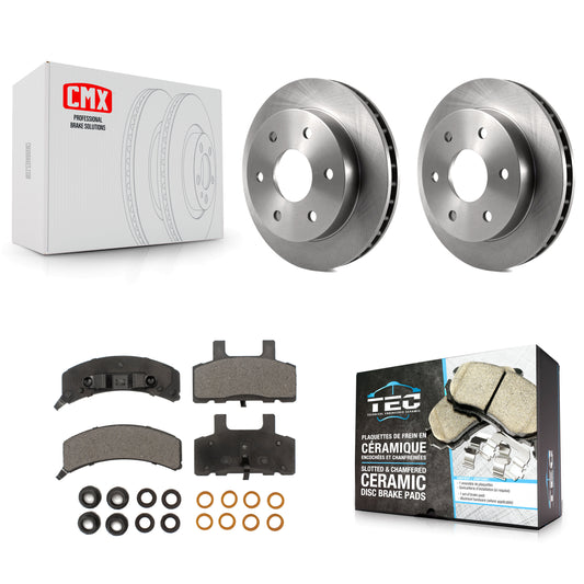 [Avant] Kit de Disque et plaquette (céramique) de frein pour Chevrolet K1500 GMC Tahoe K2500 Suburban Yukon Cadillac Escalade Blazer K8T-100095