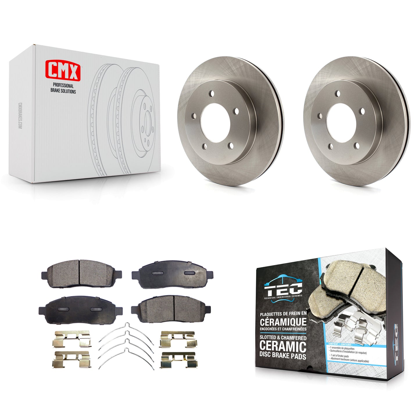 [Avant] Kit de Disque et plaquette (céramique) de frein pour 2004 Ford F-150 4WD avec 5 Lug Wheels K8T-100105