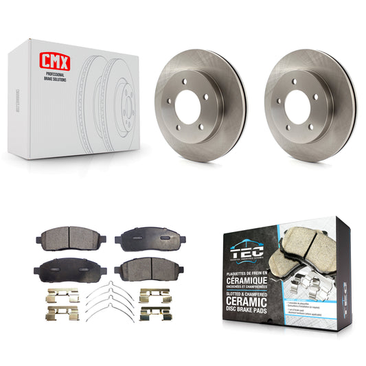 [Avant] Kit de Disque et plaquette (céramique) de frein pour 2004 Ford F-150 4WD avec 5 Lug Wheels K8T-100105