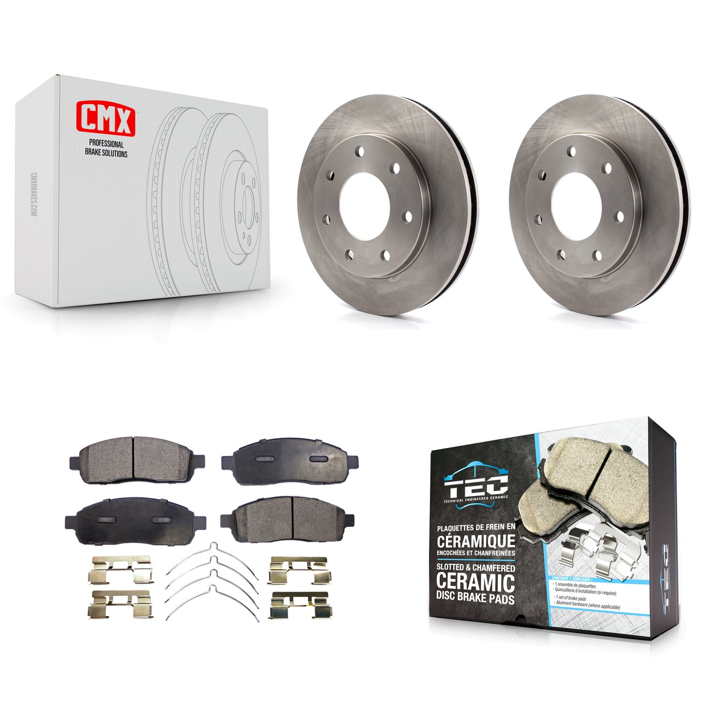 [Avant] Kit de Disque et plaquette (céramique) de frein pour 2004 Ford F-150 4WD avec 7 Lug Wheels 11th Digit Of Vin Is C K8T-100108