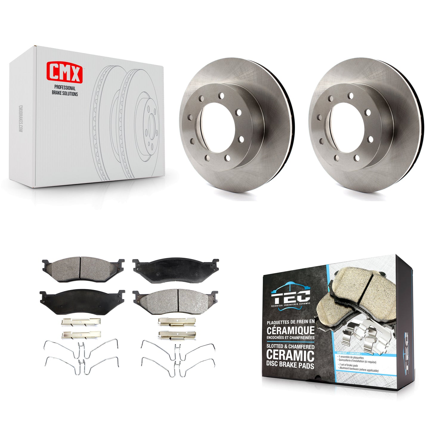 [Avant] Kit de Disque et plaquette (céramique) de frein pour Ford E-550 Super Duty F-450 F-550 Econoline K8T-100121