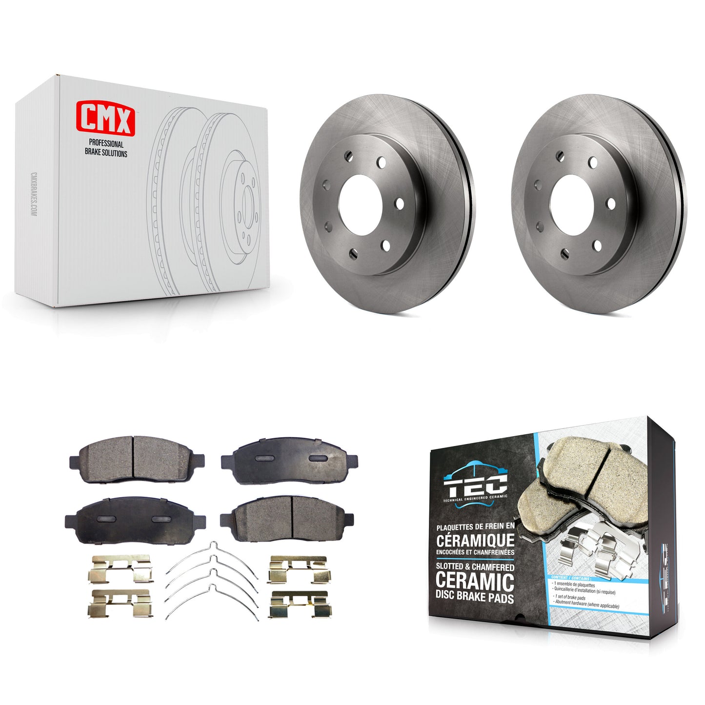 [Avant] Kit de Disque et plaquette (céramique) de frein pour Ford F-150 Lincoln Mark LT 4WD K8T-100131