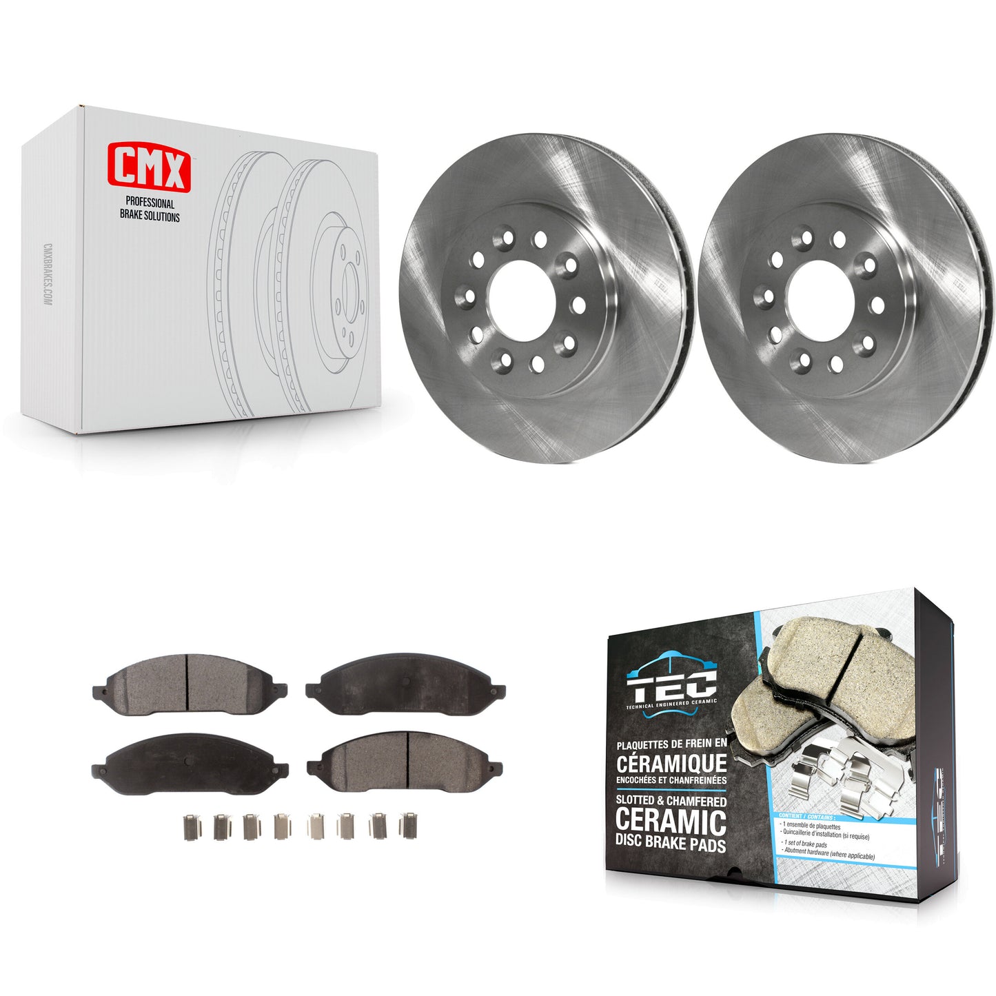 [Avant] Kit de Disque et plaquette (céramique) de frein pour 2004-2007 Ford Freestar Mercury Monterey K8T-100132