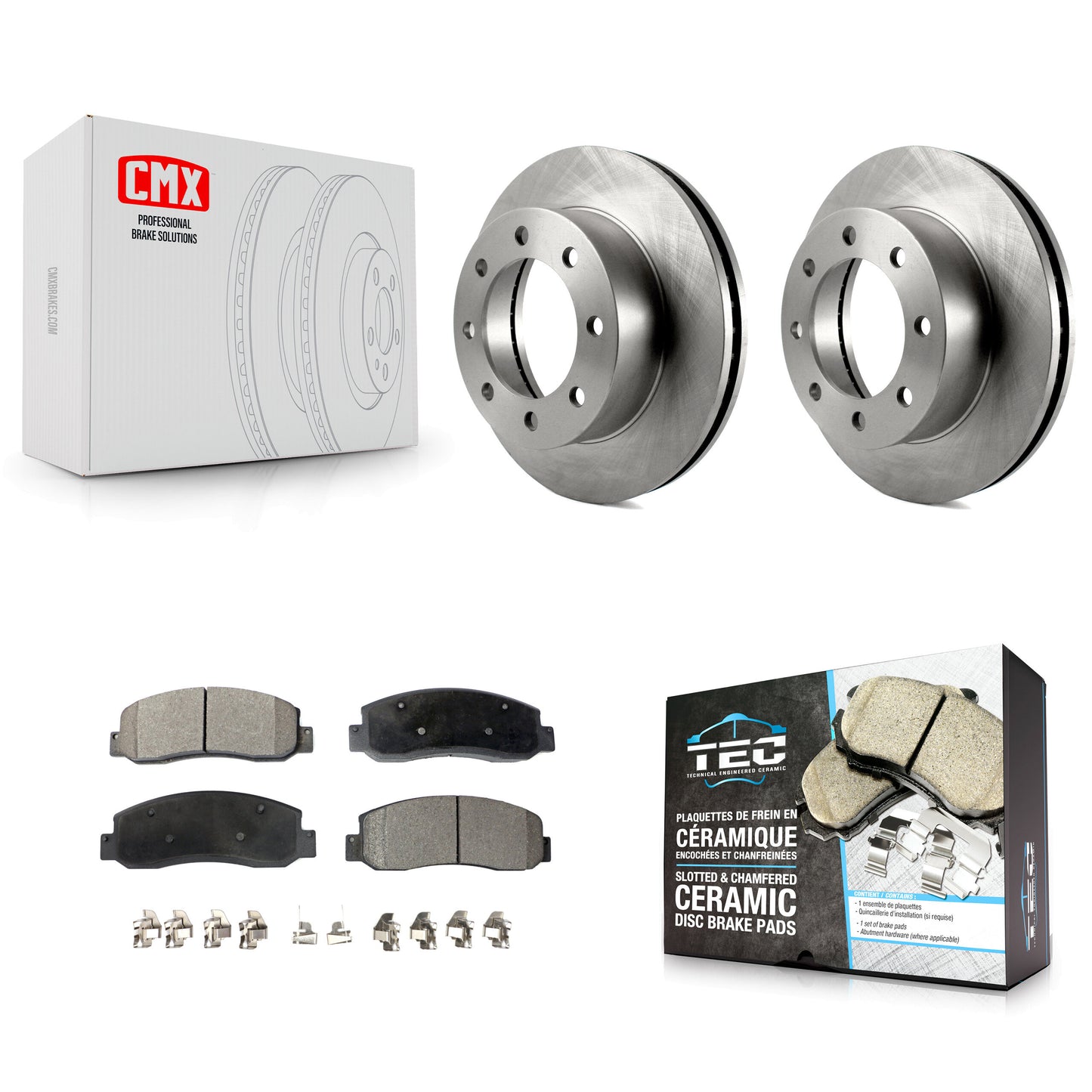 [Avant] Kit de Disque et plaquette (céramique) de frein pour Ford F-250 Super Duty F-350 K8T-100135