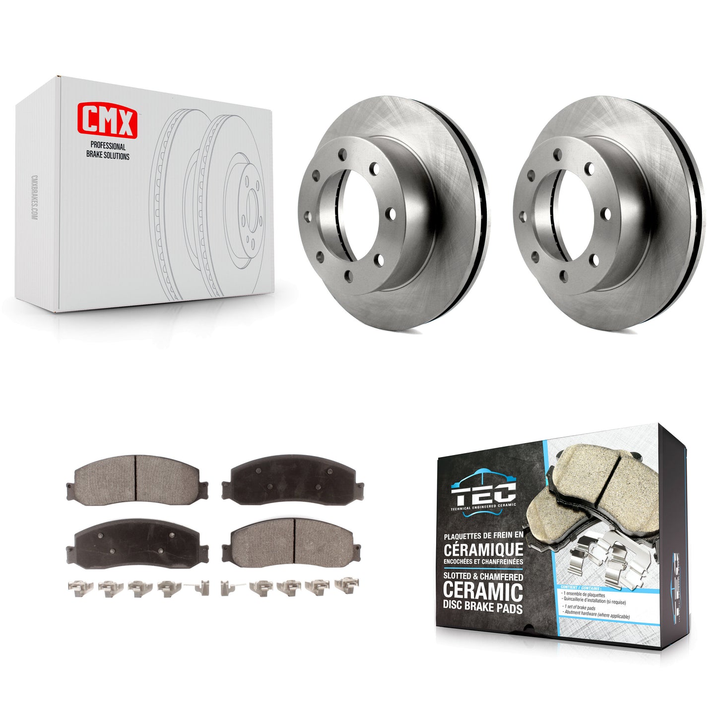 [Avant] Kit de Disque et plaquette (céramique) de frein pour Ford F-250 Super Duty F-350 avec Single Rear Wheels 4WD K8T-100137