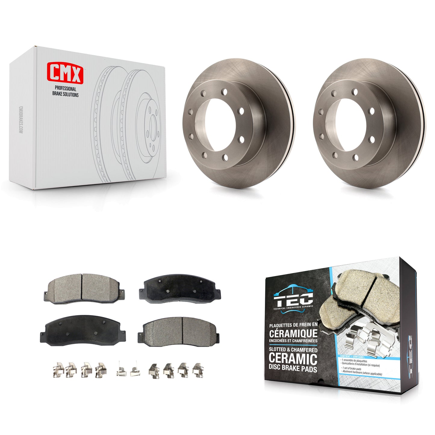[Avant] Kit de Disque et plaquette (céramique) de frein pour Ford F-350 Super Duty F-450 K8T-100144