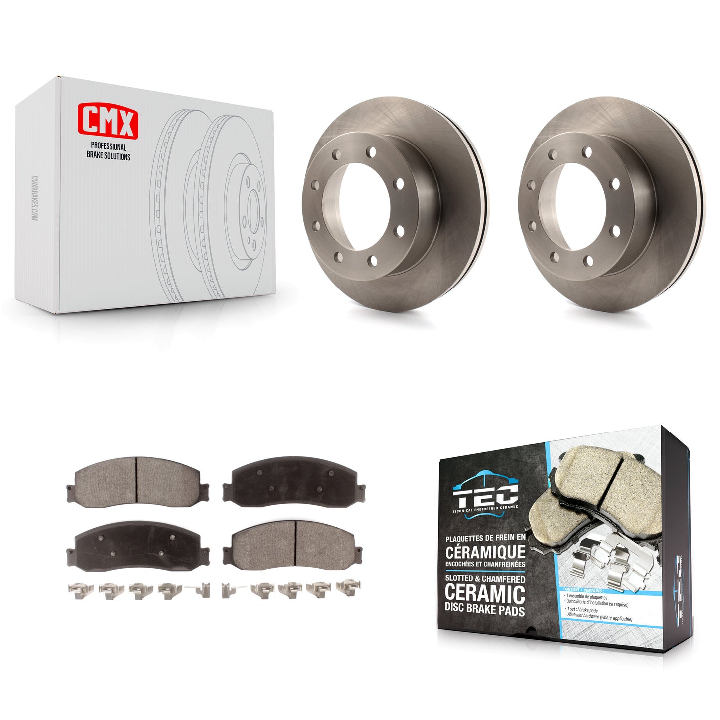 [Avant] Kit de Disque et plaquette (céramique) de frein pour 2011 Ford F-350 Super Duty 4WD avec Dual Rear Wheels K8T-100146