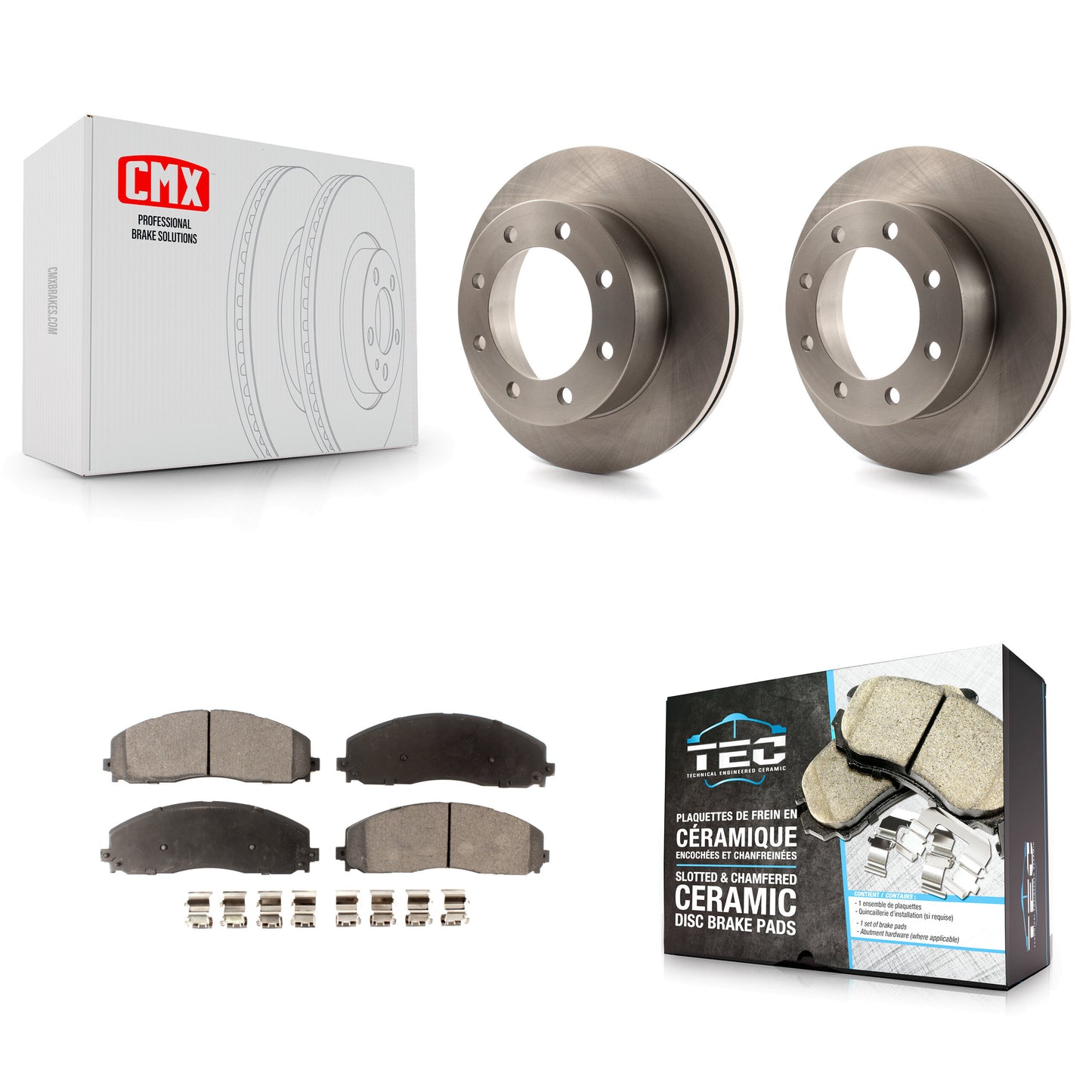 [Avant] Kit de Disque et plaquette (céramique) de frein pour 2013 Ford F-350 Super Duty 4WD avec Dual Rear Wheels K8T-100147
