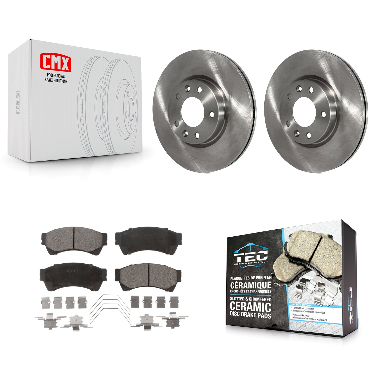 [Avant] Kit de Disque et plaquette (céramique) de frein pour Ford Fusion Mazda 6 Lincoln MKZ Mercury Milan Zephyr K8T-100148