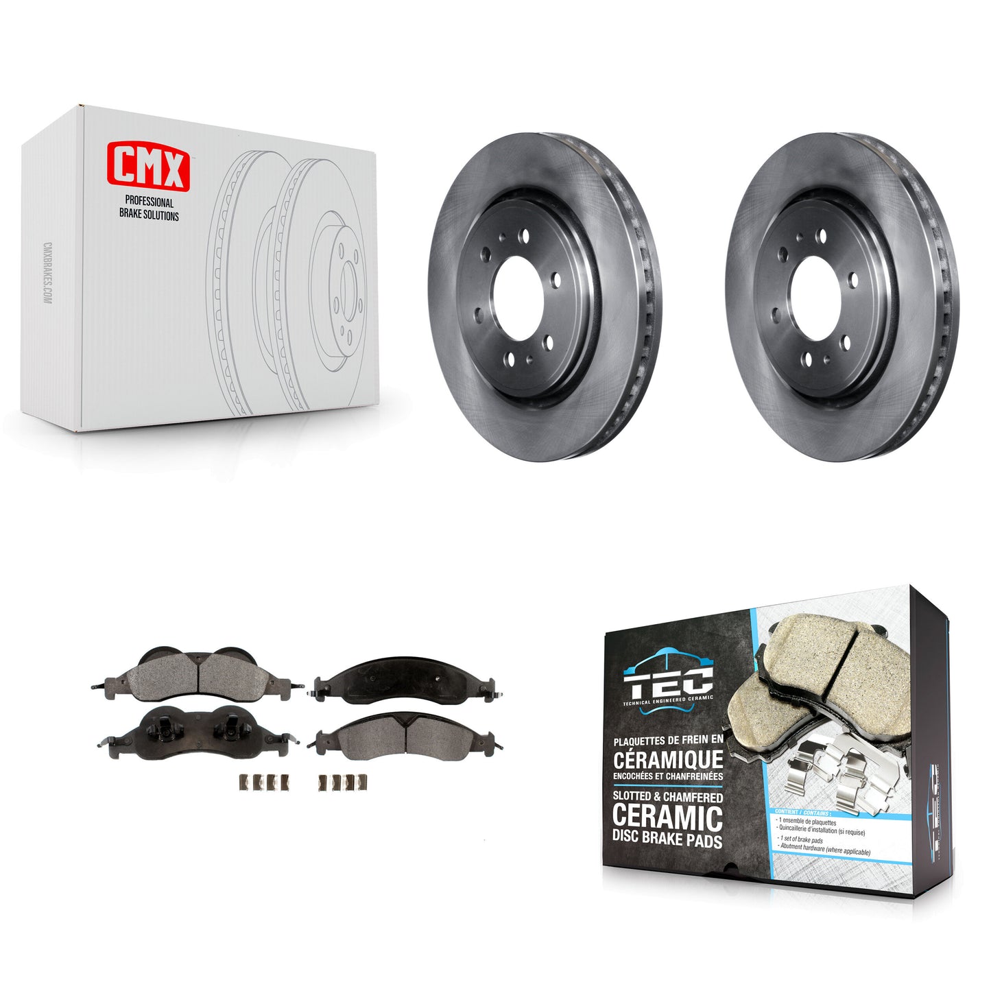 [Avant] Kit de Disque et plaquette (céramique) de frein pour 2007-2009 Ford Expedition Lincoln Navigator K8T-100151