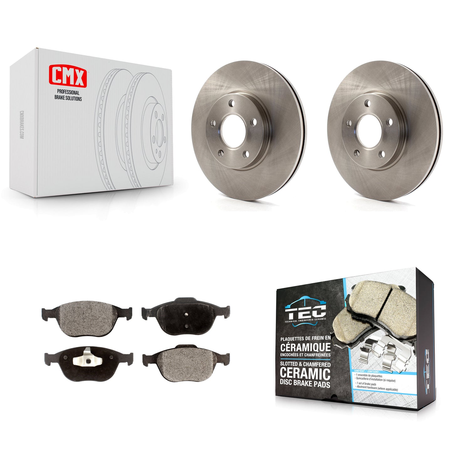 [Avant] Kit de Disque et plaquette (céramique) de frein pour 2010-2013 Ford Connect K8T-100165